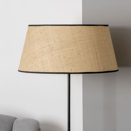 Brilagi - Lámpara de pie LED CERIA 1xE27/40W/230V Ø 50 cm beige/negro