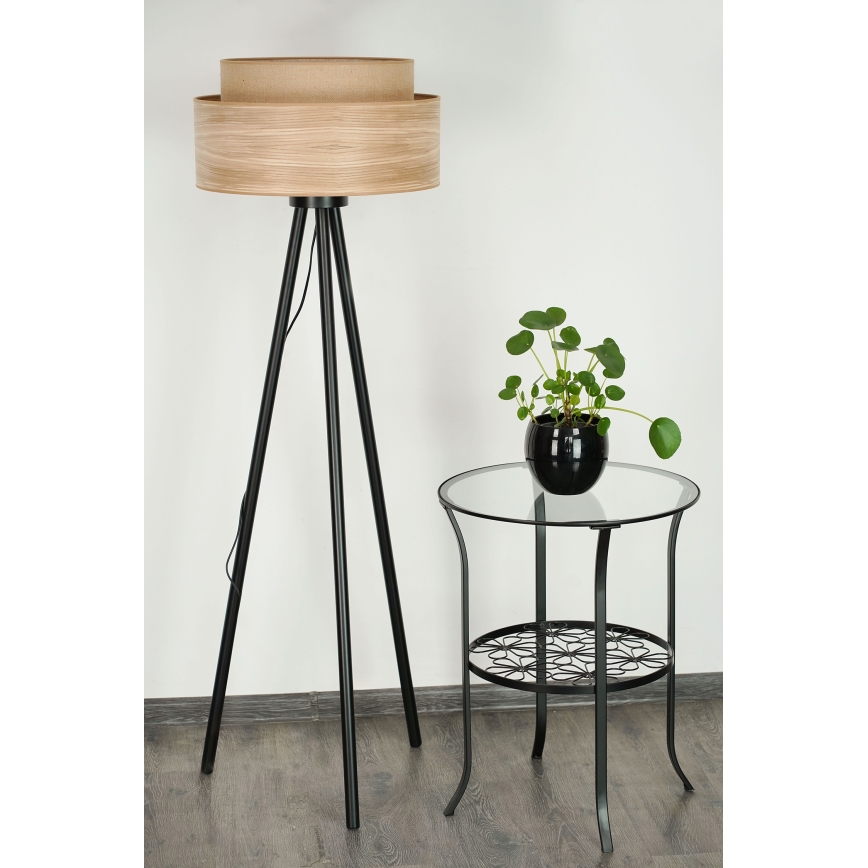 Brilagi - Lámpara de pie MONTANA BOHO 1xE27/15W/230V marrón/negro