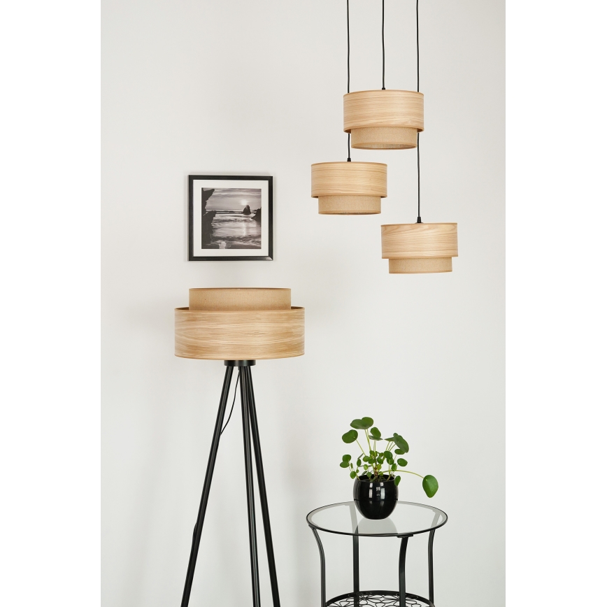 Brilagi - Lámpara de pie MONTANA BOHO 1xE27/15W/230V marrón/negro