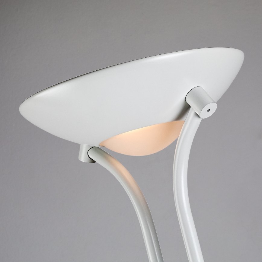 Brilagi - Lámpara de pie regulable SCARLETT 1xR7s/230W/230V + 1xG9/40W blanca