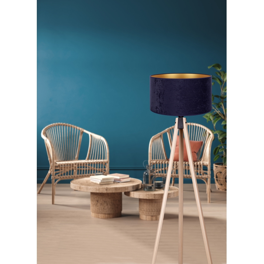 Brilagi - Lámpara de pie VELVET 1xE27/60W/230V beige/azul