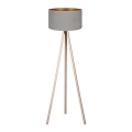 Brilagi - Lámpara de pie VELVET 1xE27/60W/230V beige/gris