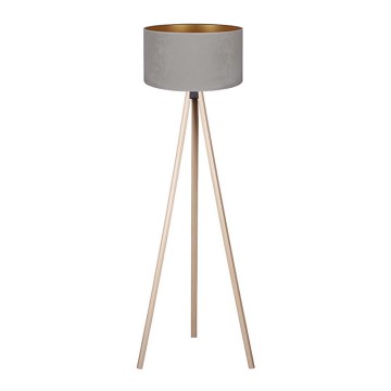 Brilagi - Lámpara de pie VELVET 1xE27/60W/230V beige/gris