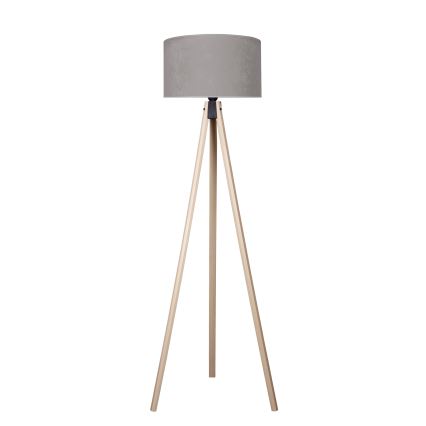 Brilagi - Lámpara de pie VELVET 1xE27/60W/230V beige/gris