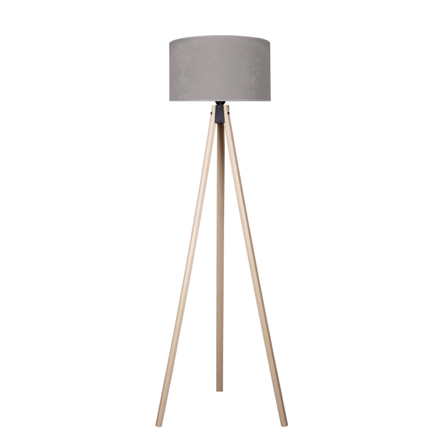 Brilagi - Lámpara de pie VELVET 1xE27/60W/230V beige/gris
