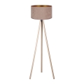 Brilagi - Lámpara de pie VELVET 1xE27/60W/230V beige