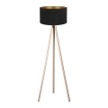 Brilagi - Lámpara de pie VELVET 1xE27/60W/230V beige/negro