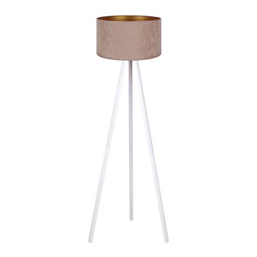 Brilagi - Lámpara de pie VELVET 1xE27/60W/230V blanco/beige