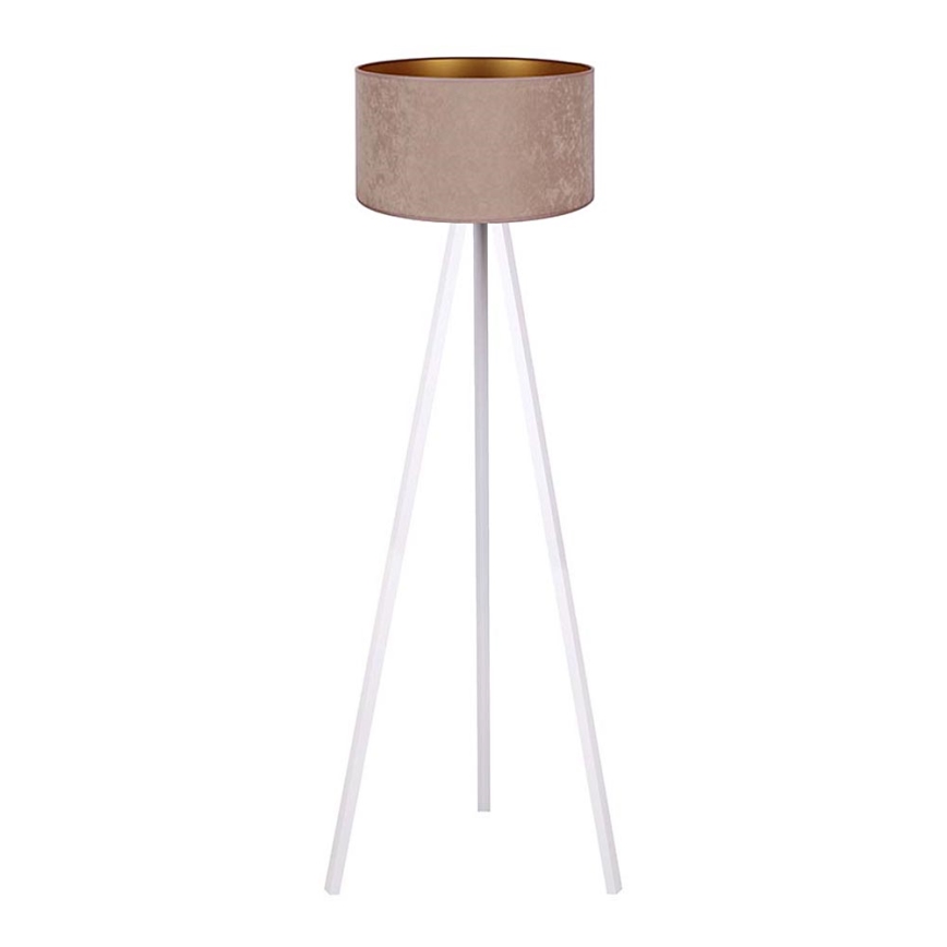 Brilagi - Lámpara de pie VELVET 1xE27/60W/230V blanco/beige