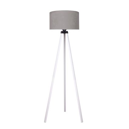Brilagi - Lámpara de pie VELVET 1xE27/60W/230V blanco/gris