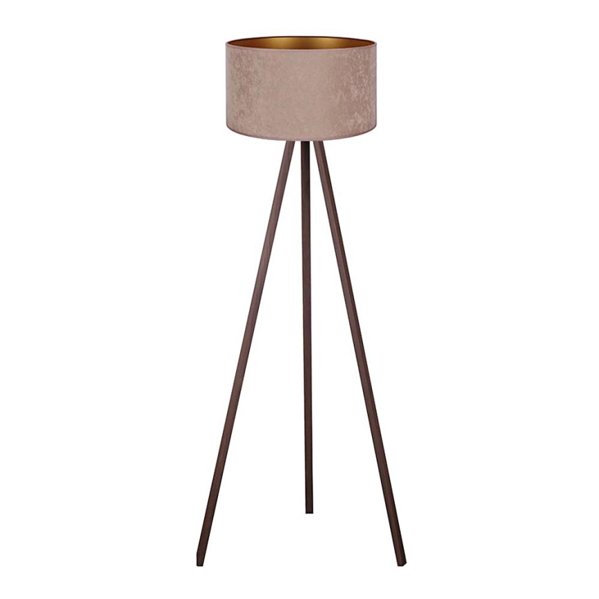Brilagi - Lámpara de pie VELVET 1xE27/60W/230V marrón/beige