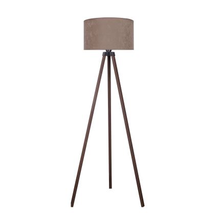 Brilagi - Lámpara de pie VELVET 1xE27/60W/230V marrón/beige
