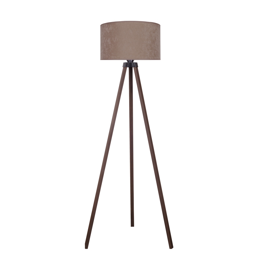 Brilagi - Lámpara de pie VELVET 1xE27/60W/230V marrón/beige