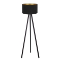 Brilagi - Lámpara de pie VELVET 1xE27/60W/230V negra/wengué