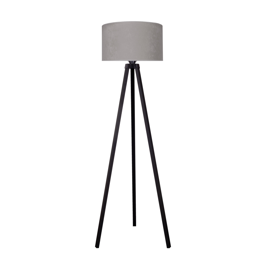 Brilagi - Lámpara de pie VELVET 1xE27/60W/230V negro/gris