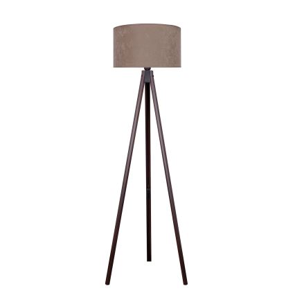 Brilagi - Lámpara de pie VELVET 1xE27/60W/230V wenge/beige