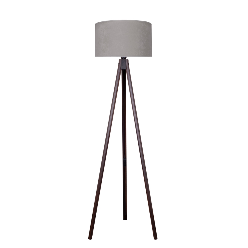Brilagi - Lámpara de pie VELVET 1xE27/60W/230V wenge/gris
