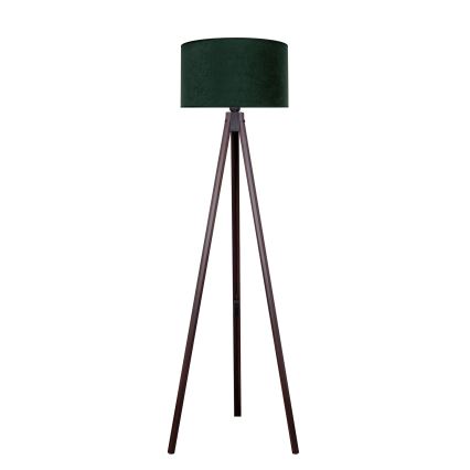 Brilagi - Lámpara de pie VELVET 1xE27/60W/230V wenge/verde