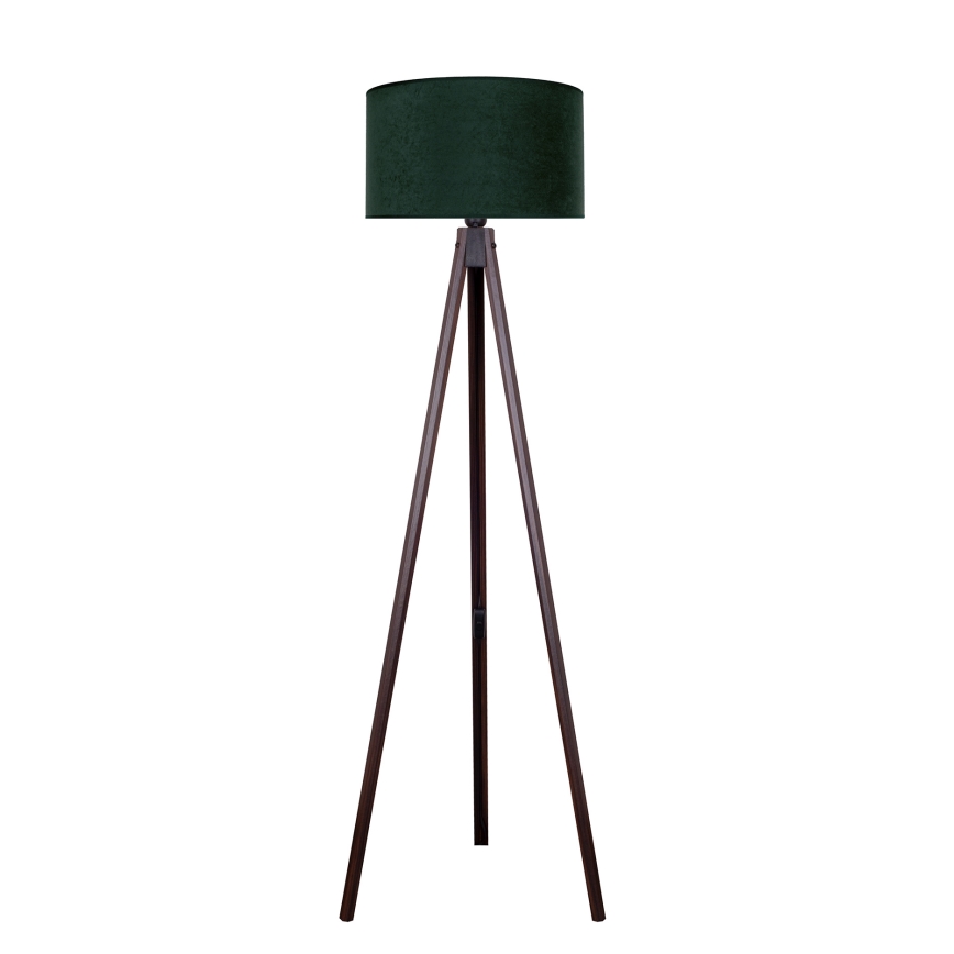 Brilagi - Lámpara de pie VELVET 1xE27/60W/230V wenge/verde