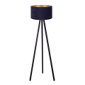 Brilagi - Lámpara de pie VELVET 1xE27/60W/230V wengué/azul