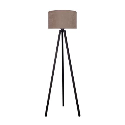 Brilagi - Lámpara de pie VELVET 1xE27/60W/230V wengué/beige