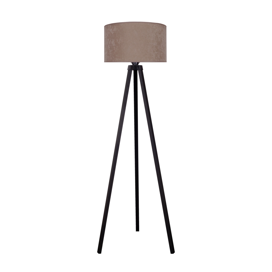 Brilagi - Lámpara de pie VELVET 1xE27/60W/230V wengué/beige