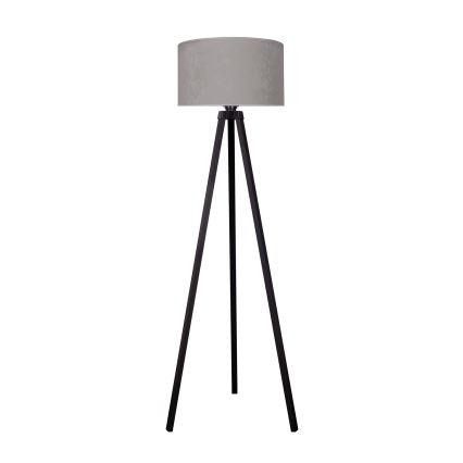 Brilagi - Lámpara de pie VELVET 1xE27/60W/230V wengué/gris
