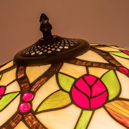 Brilagi - Lámpara de pie vitral Tiffany GARLAN 2xE27/60W/230V