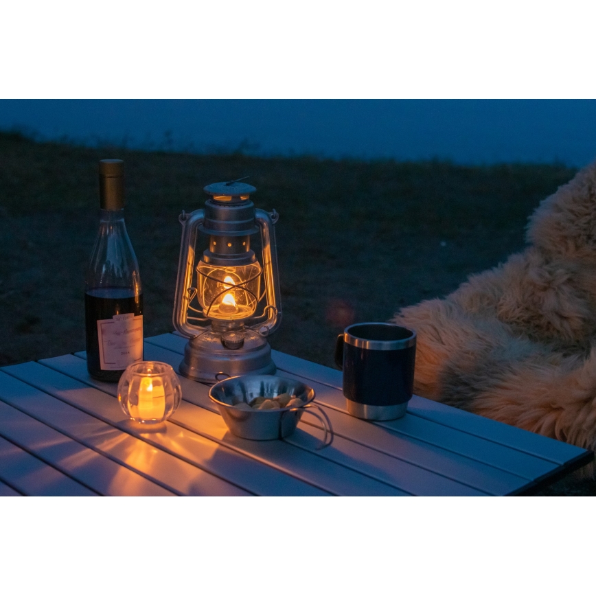Brilagi - Lámpara de queroseno LANTERN 24,5 cm plata