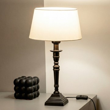 Brilagi - Lámpara de sobremesa CERIA 1xE27/60W/230V Ø 25 cm negro/blanco