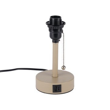 Brilagi - Lámpara de sobremesa con puerto USB TABLON 1xE27/25W/230V beige
