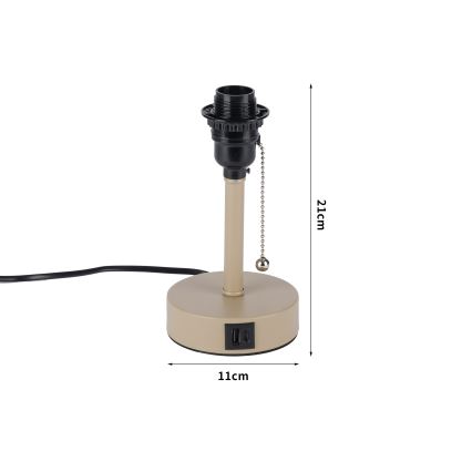 Brilagi - Lámpara de sobremesa con puerto USB TABLON 1xE27/25W/230V beige