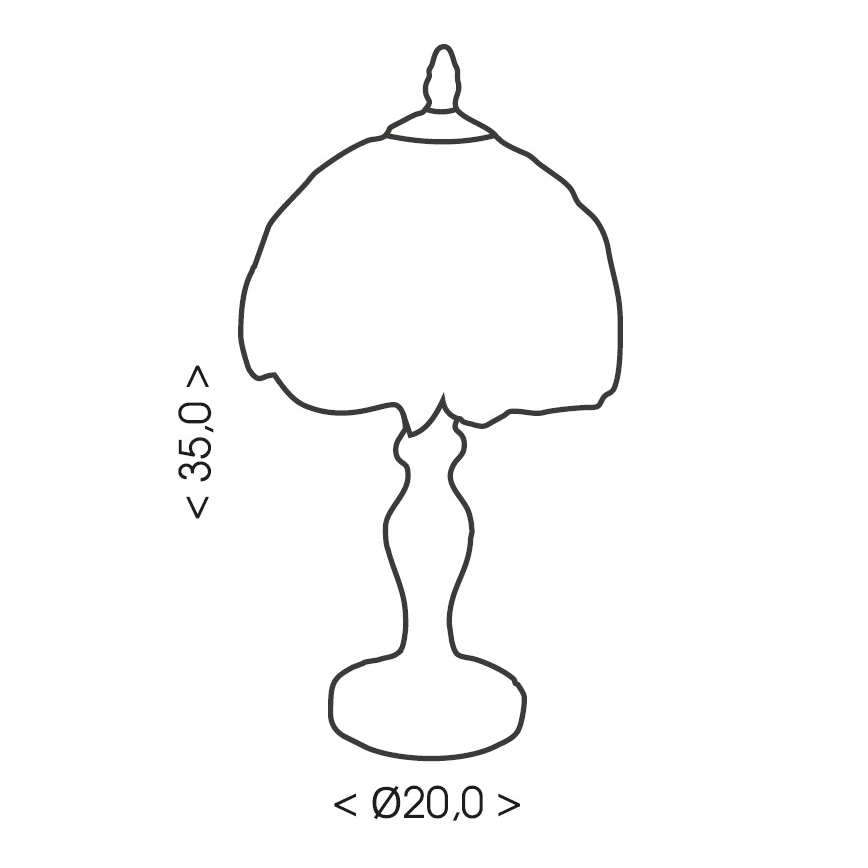 Brilagi - Lámpara de sobremesa Tiffany con vitral SUNFLOWER 1xE27/60W/230V