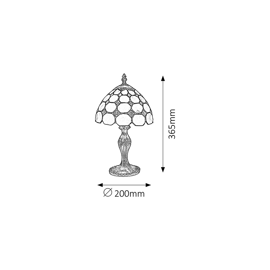 Brilagi - Lámpara de sobremesa Tiffany DORAN 1xE14/40W/230V