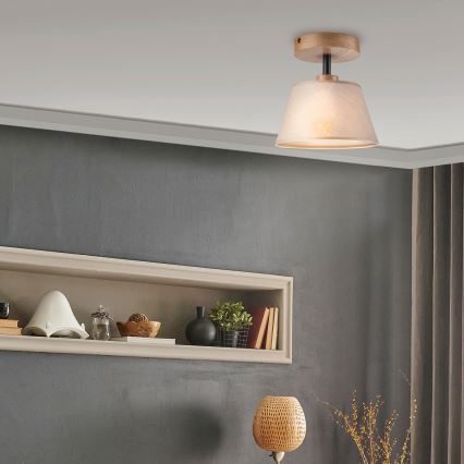 Brilagi - Lámpara de techo ANTHONY 1xE14/60W/230V roble/beige