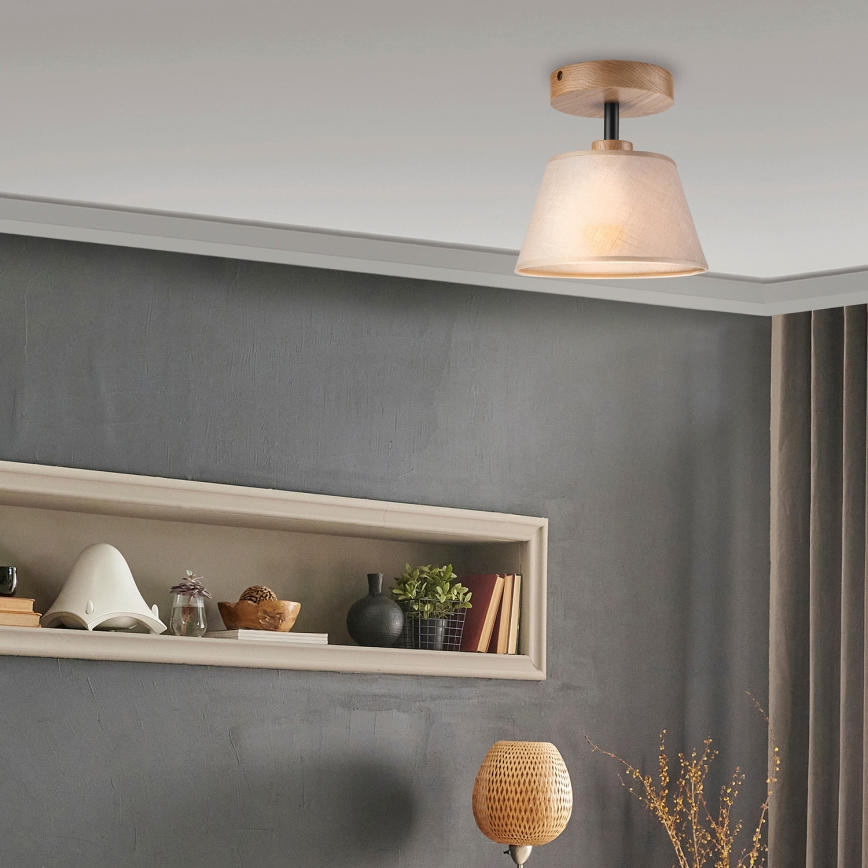 Brilagi - Lámpara de techo ANTHONY 1xE14/60W/230V roble/beige
