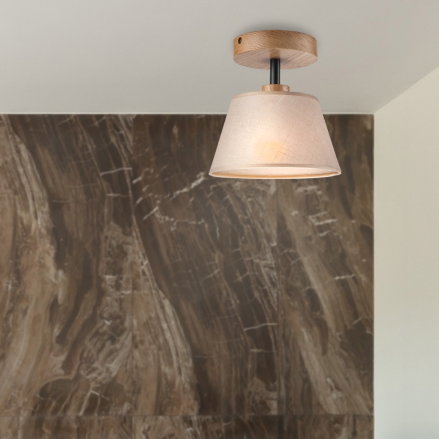 Brilagi - Lámpara de techo ANTHONY 1xE14/60W/230V roble/beige