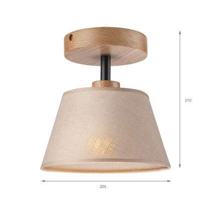 Brilagi - Lámpara de techo ANTHONY 1xE14/60W/230V roble/beige