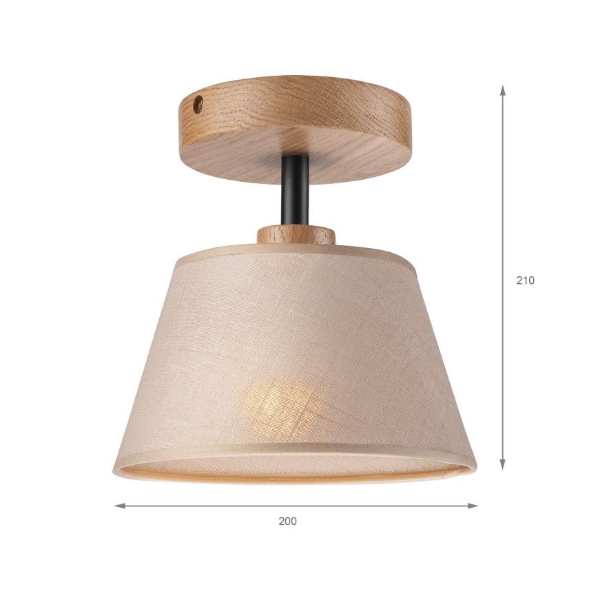Brilagi - Lámpara de techo ANTHONY 1xE14/60W/230V roble/beige