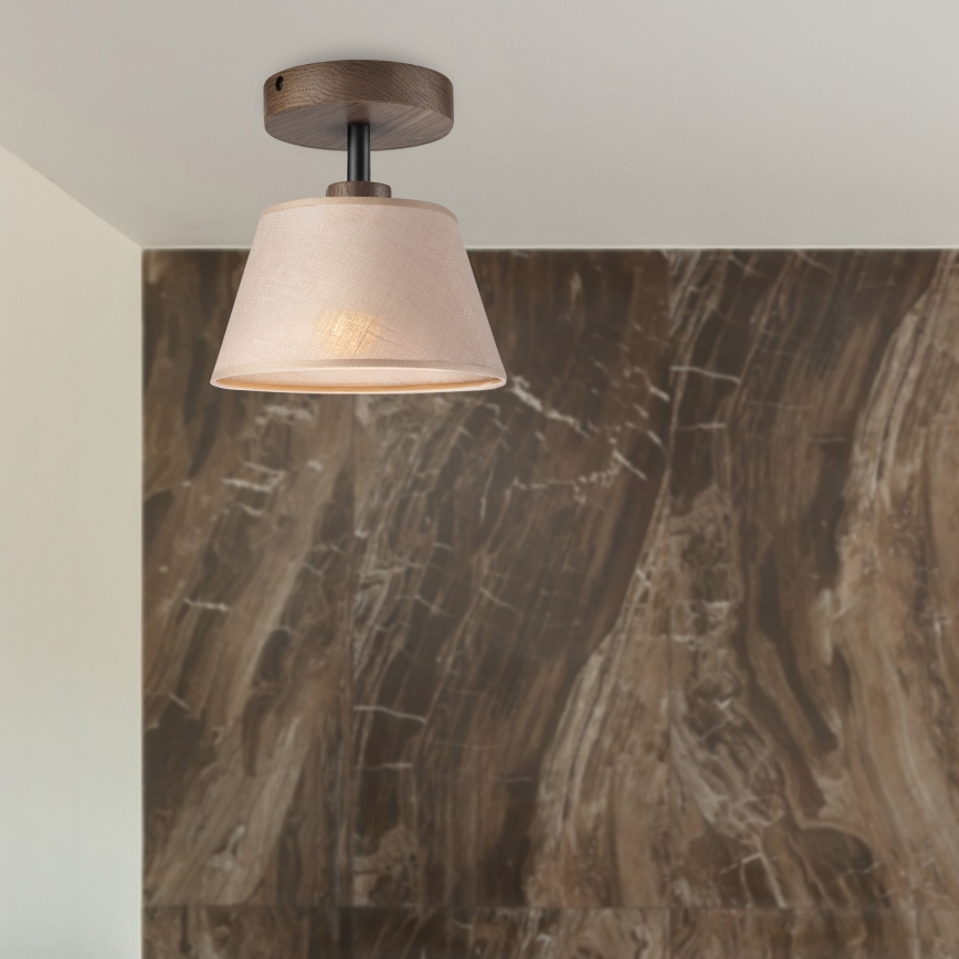 Brilagi - Lámpara de techo ANTHONY 1xE14/60W/230V roble/beige