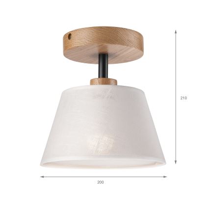 Brilagi - Lámpara de techo ANTHONY 1xE14/60W/230V roble/blanco