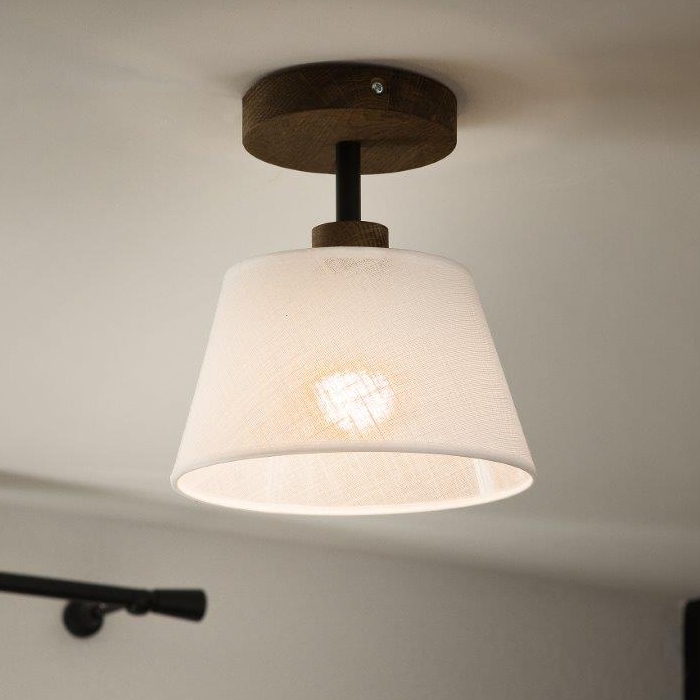 Brilagi - Lámpara de techo ANTHONY 1xE14/60W/230V roble/blanco