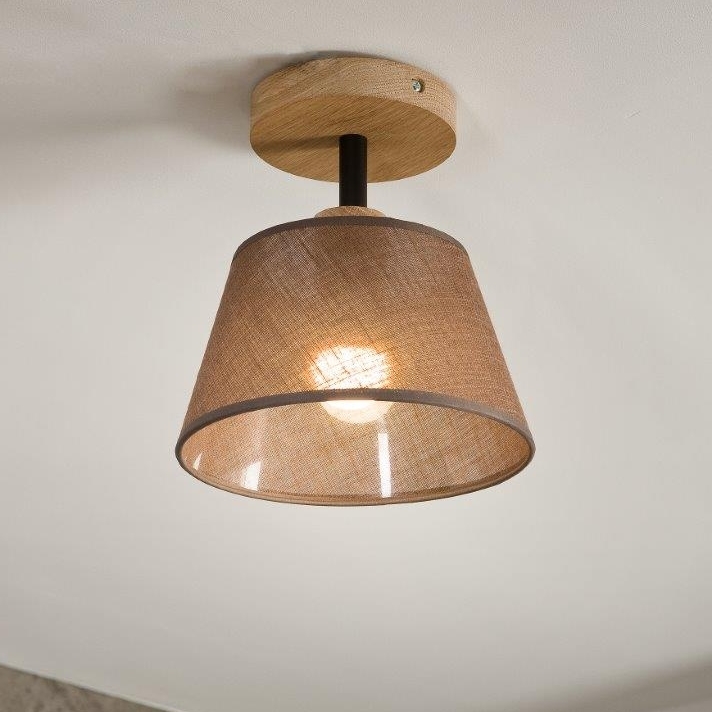 Brilagi - Lámpara de techo ANTHONY 1xE14/60W/230V roble/marrón