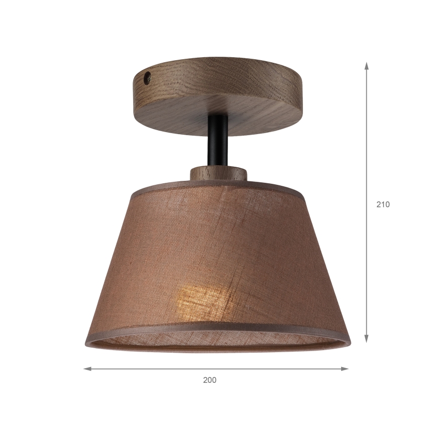 Brilagi - Lámpara de techo ANTHONY 1xE14/60W/230V roble/marrón
