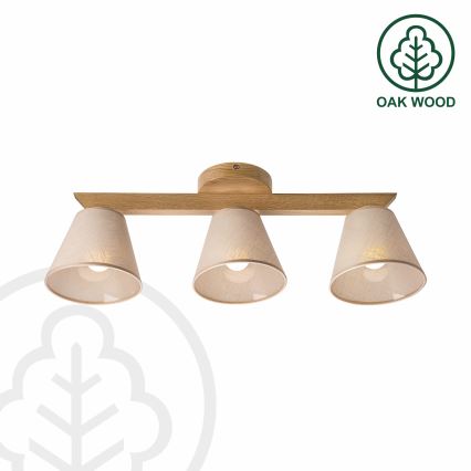 Brilagi - Lámpara de techo ANTHONY 3xE14/40W/230V roble/beige