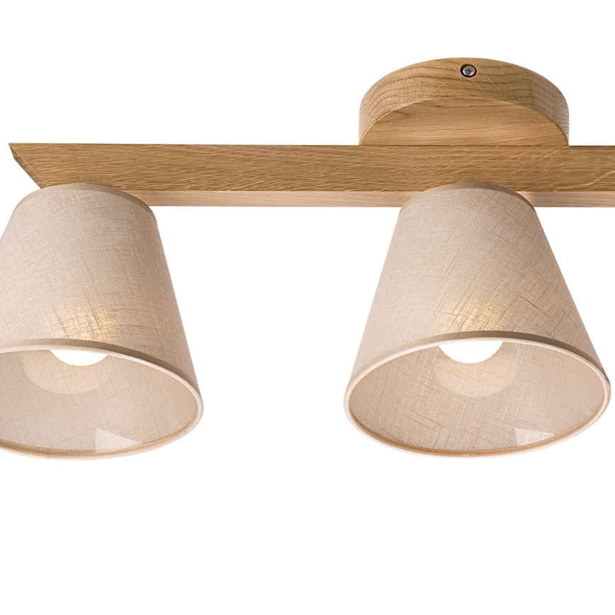 Brilagi - Lámpara de techo ANTHONY 3xE14/40W/230V roble/beige