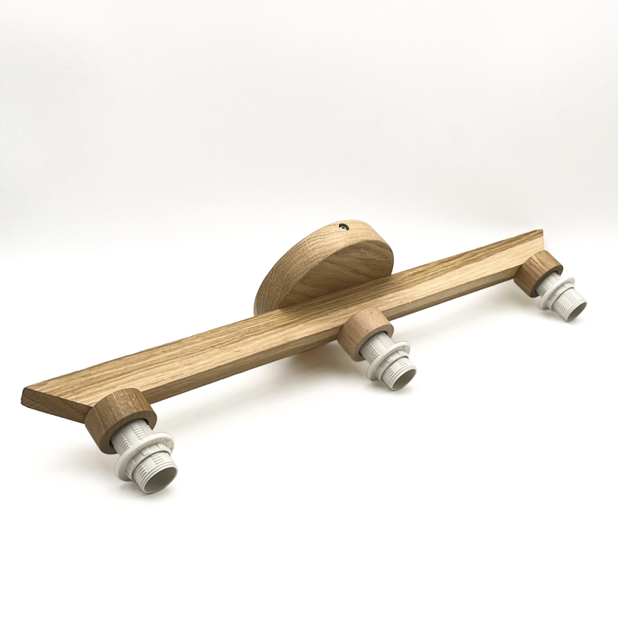 Brilagi - Lámpara de techo ANTHONY 3xE14/40W/230V roble/beige