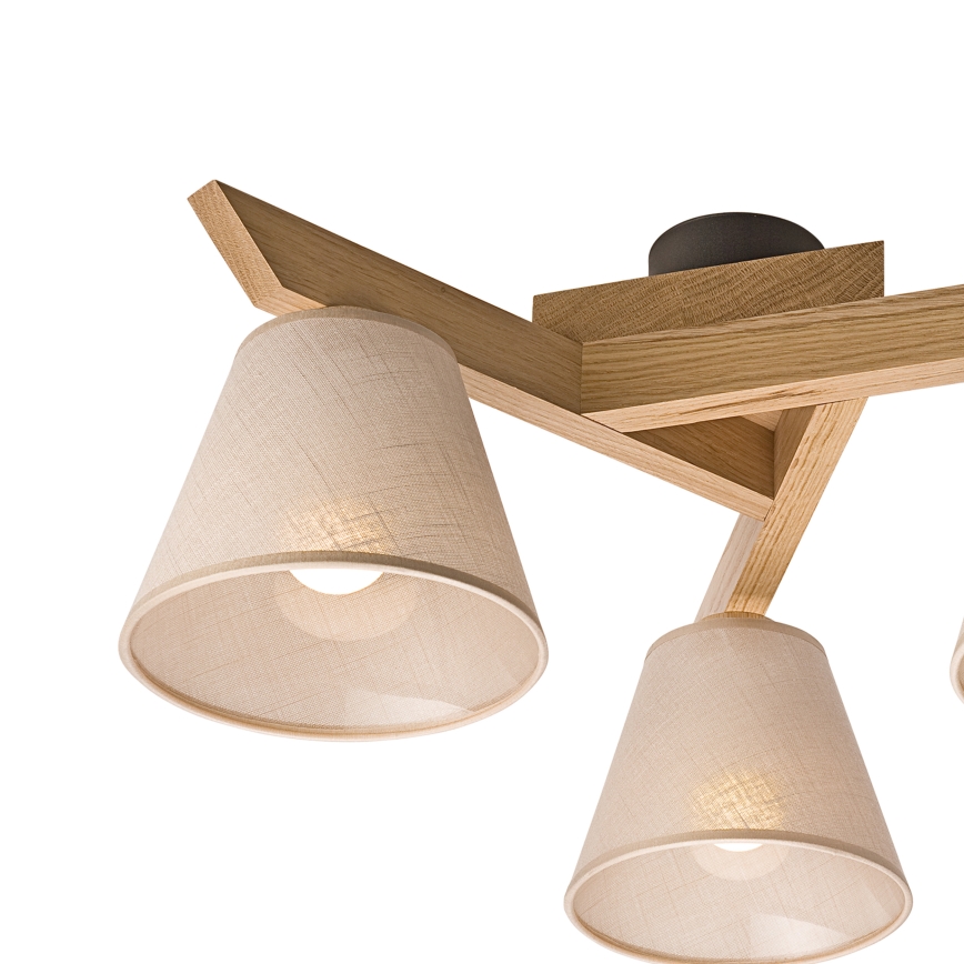 Brilagi - Lámpara de techo ANTHONY 3xE14/40W/230V roble/beige