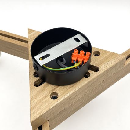 Brilagi - Lámpara de techo ANTHONY 3xE14/40W/230V roble/beige