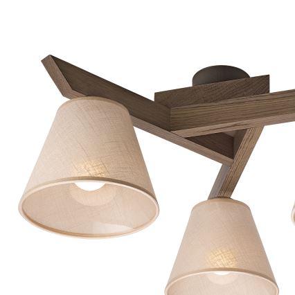 Brilagi - Lámpara de techo ANTHONY 3xE14/40W/230V roble/beige